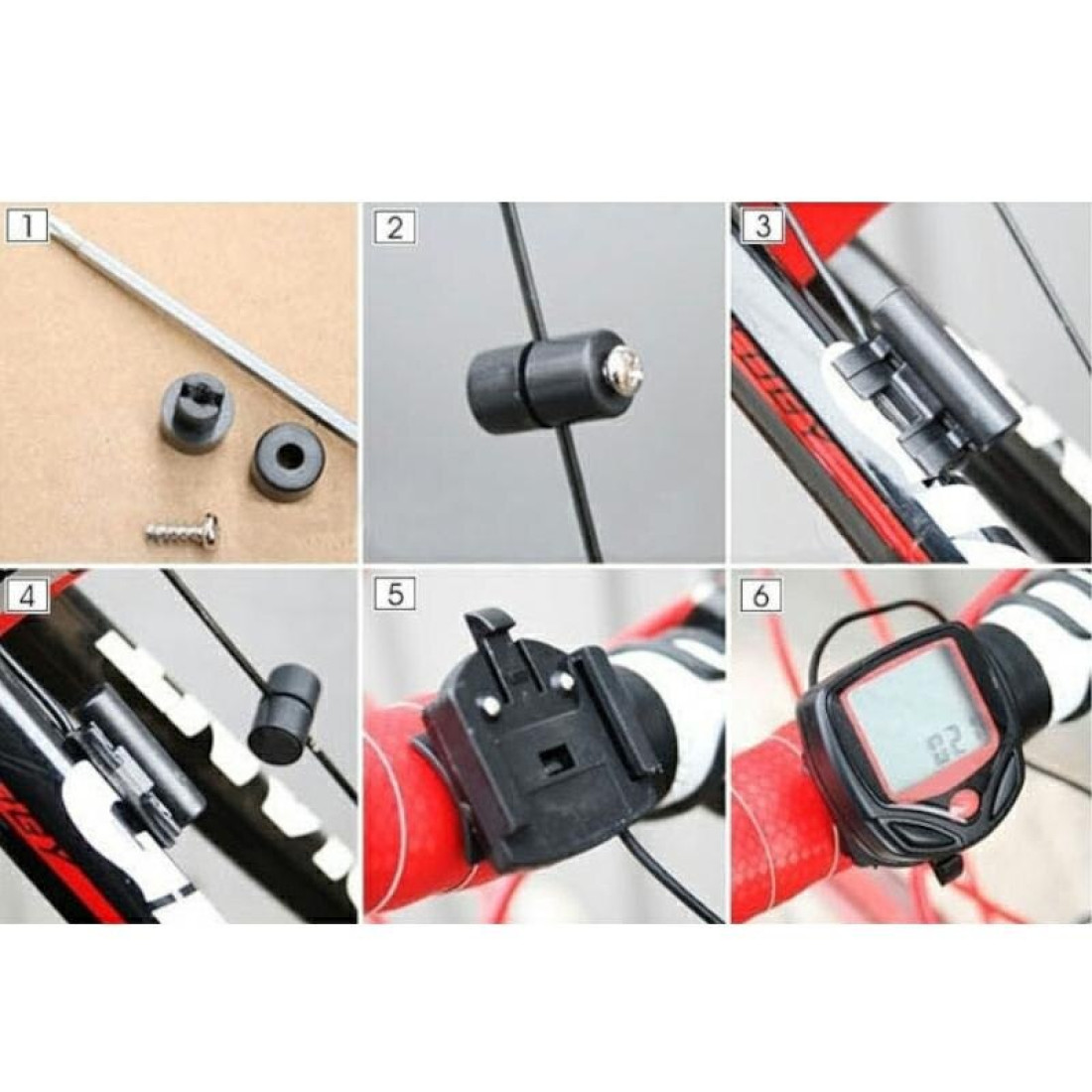 Ciclocomputer LCD multifunctional SB-318, 15 functii, negru, 4.5x4.6x1.8cm 