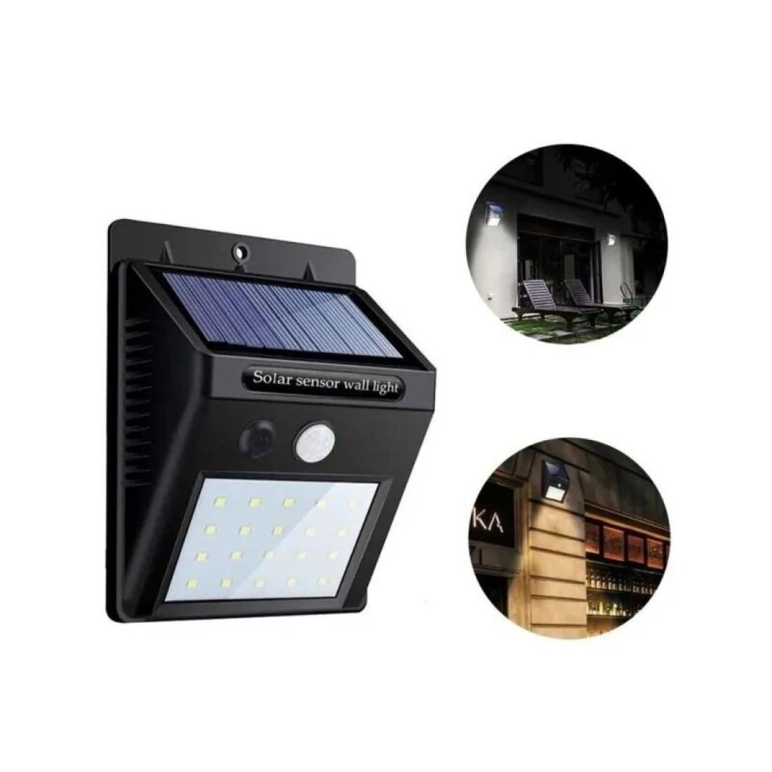 Lampa LED cu incarcare solara, senzor de miscare, 102x53x130mm Lampa LED cu incarcare solara, senzor de miscare, 102x53x130mm