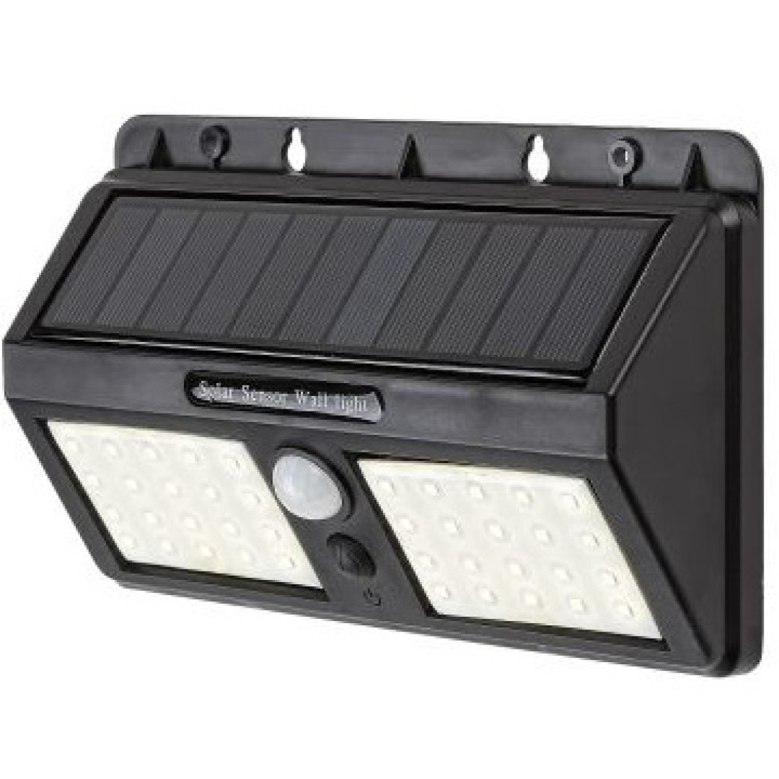 Lampa dubla LED cu incarcare solara, senzor de miscare, 190x45x115mm