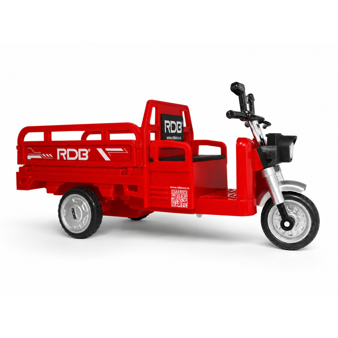 Triciclu de jucarie RDB, directie roata fata, functie amortizor roti spate, efecte sonore simulate, 20cm lungime, 8 cm latime, 10 cm inaltime, rosu
