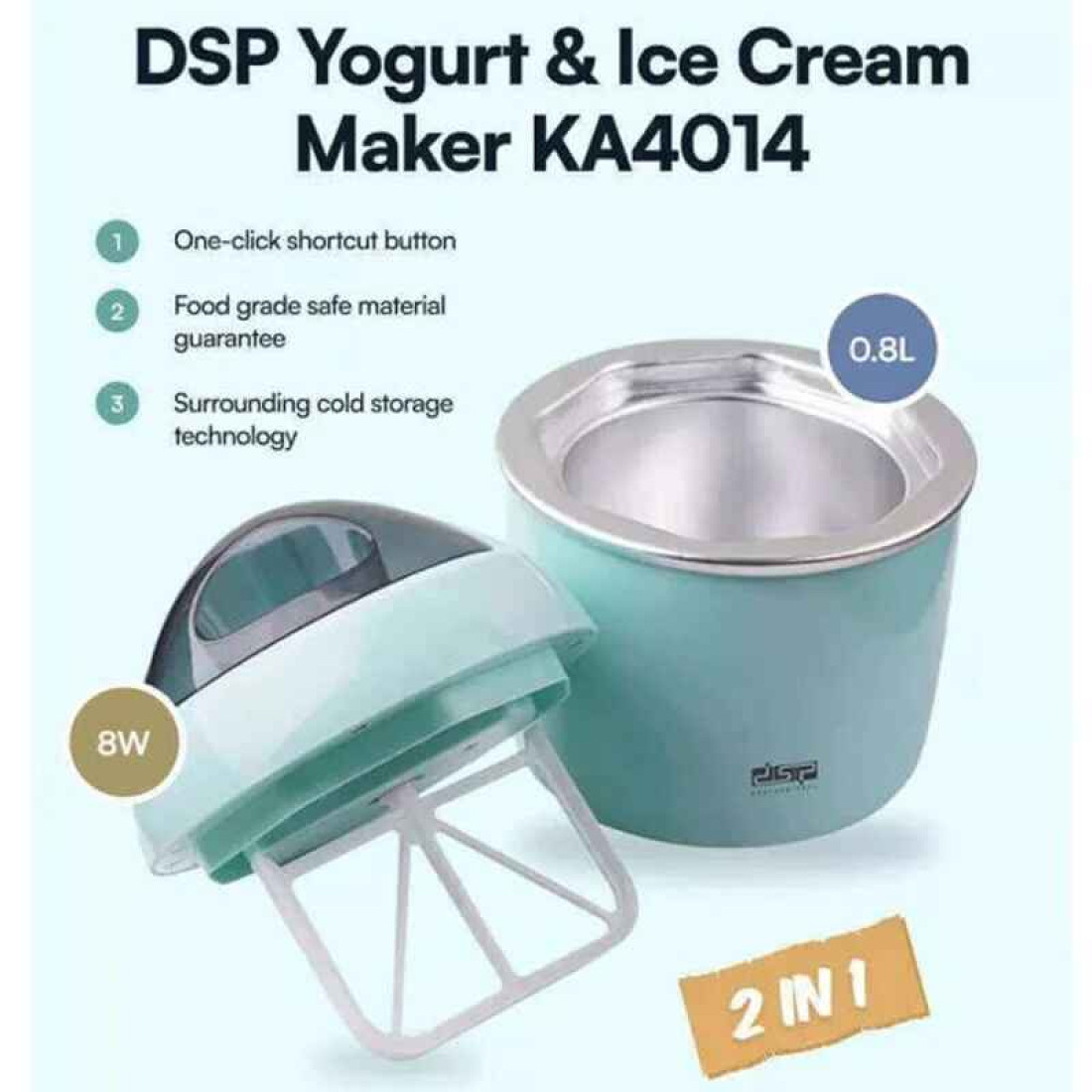 Masina de inghetata si iaurt DSP KA4014 Masina de inghetata si iaurt DSP KA4014