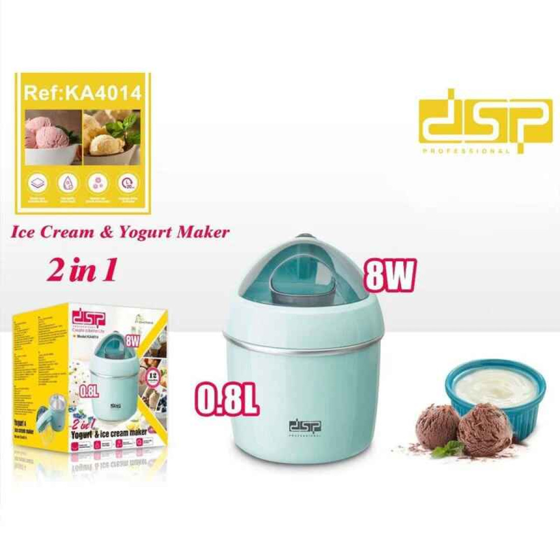 Masina de inghetata si iaurt DSP KA4014 Masina de inghetata si iaurt DSP KA4014