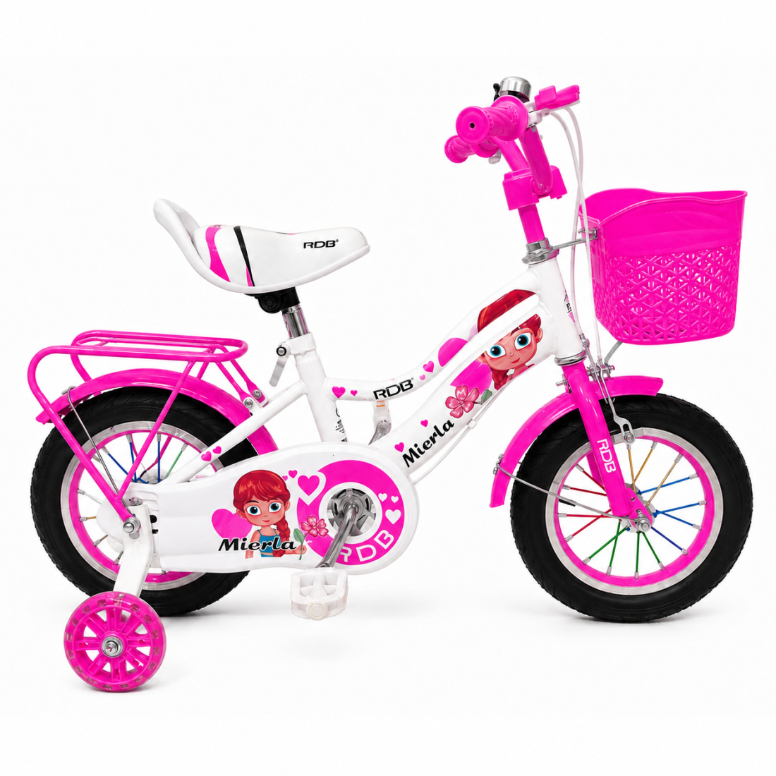 Bicicleta copii pentru fete RDB Mierla Fucsia, 12 inch