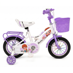 Bicicleta copii pentru fete RDB Mierla, 12 inch, mov