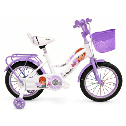 Bicicleta copii pentru fete RDB Mierla, 16 inch, mov