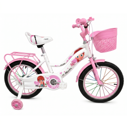 Bicicleta copii pentru fete RDB Mierla, 16 inch, roz