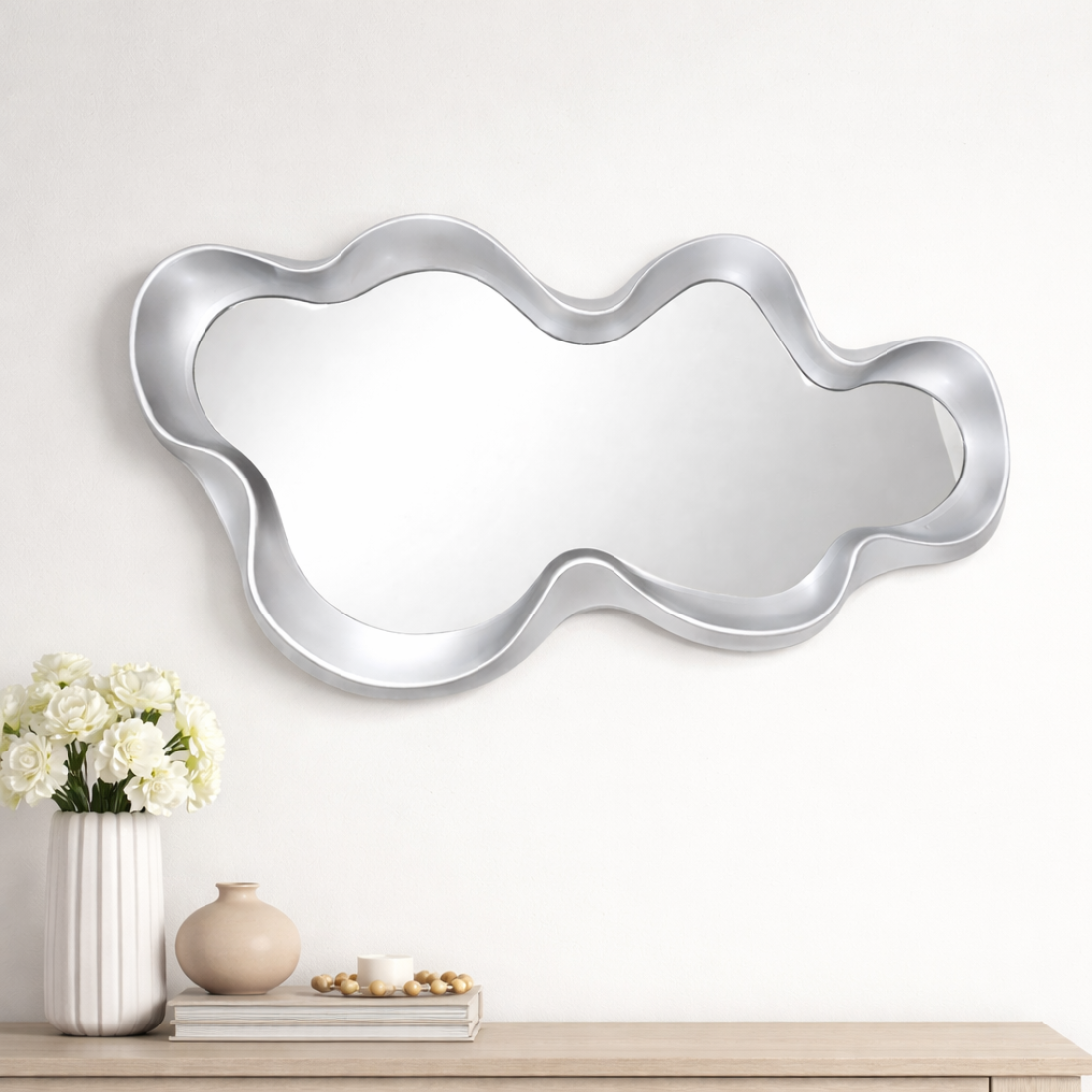 Oglinda decorativa in forma de nor 50 x 100 cm, design modern