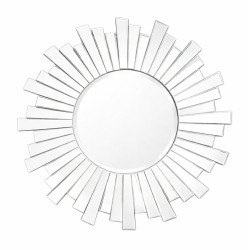 Oglinda decorativa rotunda tip soare, rama cu raze, design modern, 60 cm