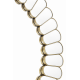 Oglinda decorativa rotunda, 60 x 60 cm, cu rama aurie, design modern, elemente alungite dispuse radial