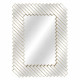 Oglinda decorativa perete cu rama geometrica aurie, 74x55 cm, design modern elegant cu elemente geometrice dispuse diagonal