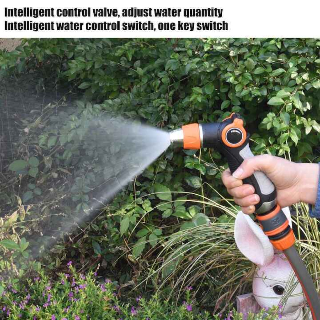Pistol de stropit pentru furtun, cap de stropire ingust, reglare apa, usor, pentru gradina/spalare masini Pistol de stropit pentru furtun, cap de stropire ingust, reglare apa, usor, pentru gradina/spalare masini