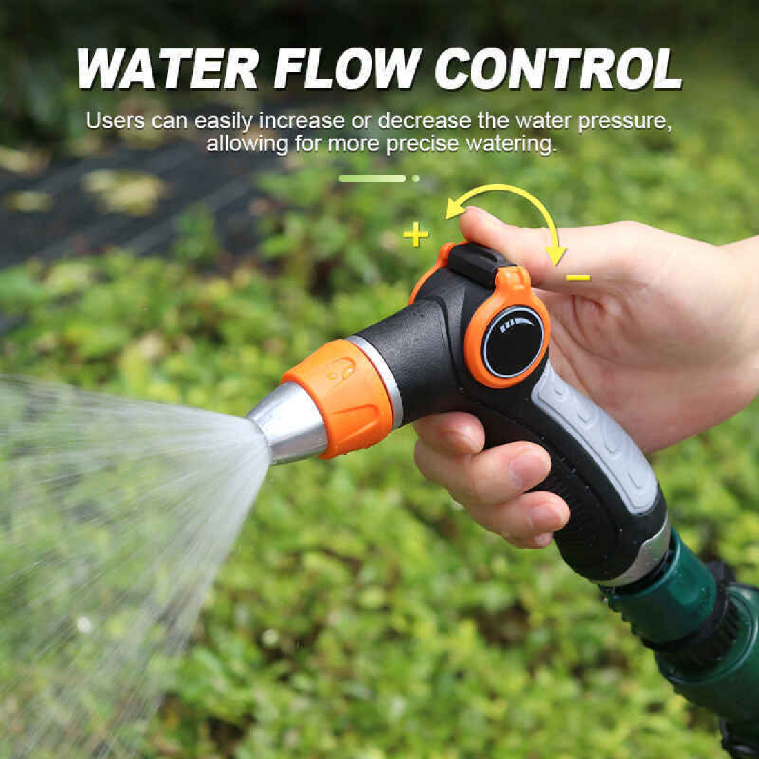 Pistol de stropit pentru furtun, cap de stropire ingust, reglare apa, usor, pentru gradina/spalare masini Pistol de stropit pentru furtun, cap de stropire ingust, reglare apa, usor, pentru gradina/spalare masini