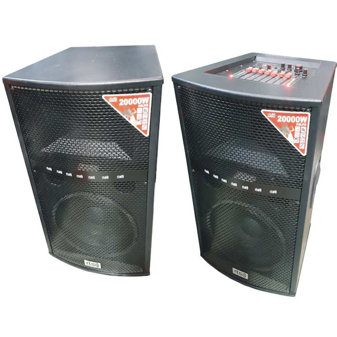 Sistem audio RTS 212-1, 2 subwoofere 12inch, Bluetooth, LED display, set complet