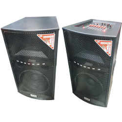 Sistem audio RTS 212-1, 2 subwoofere 12inch, Bluetooth, LED display, set complet