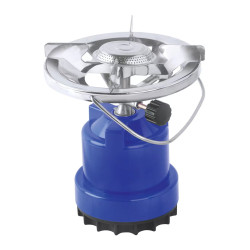 Plita pe gaz pentru camping, un singur arzator, culoare albastru