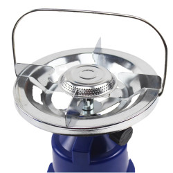 Plita pe gaz pentru camping, un singur arzator, culoare albastru