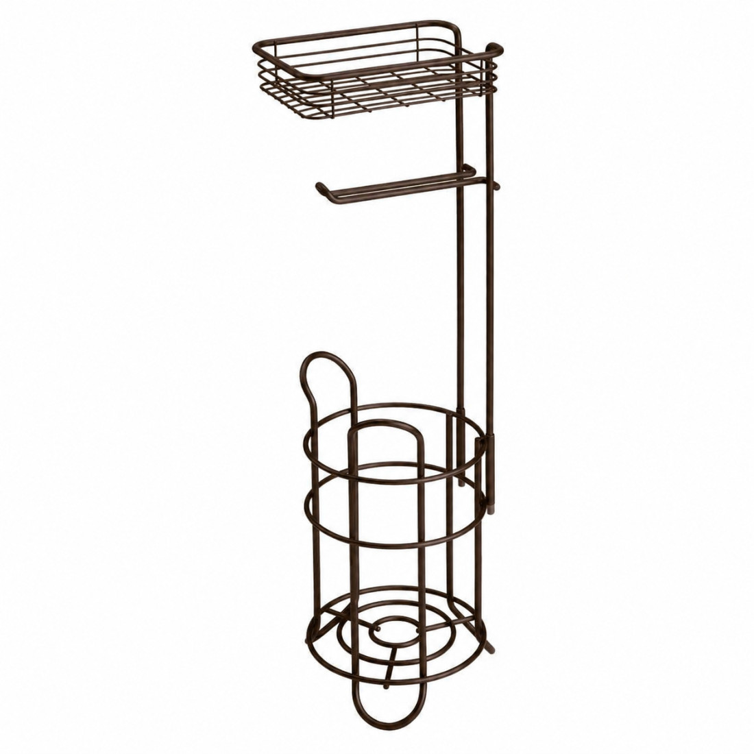 Suport baie pentru hartie cu tavita, 18.5 x 16 x 61cm