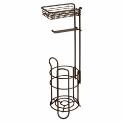 Suport baie pentru hartie cu tavita, 18.5 x 16 x 61cm