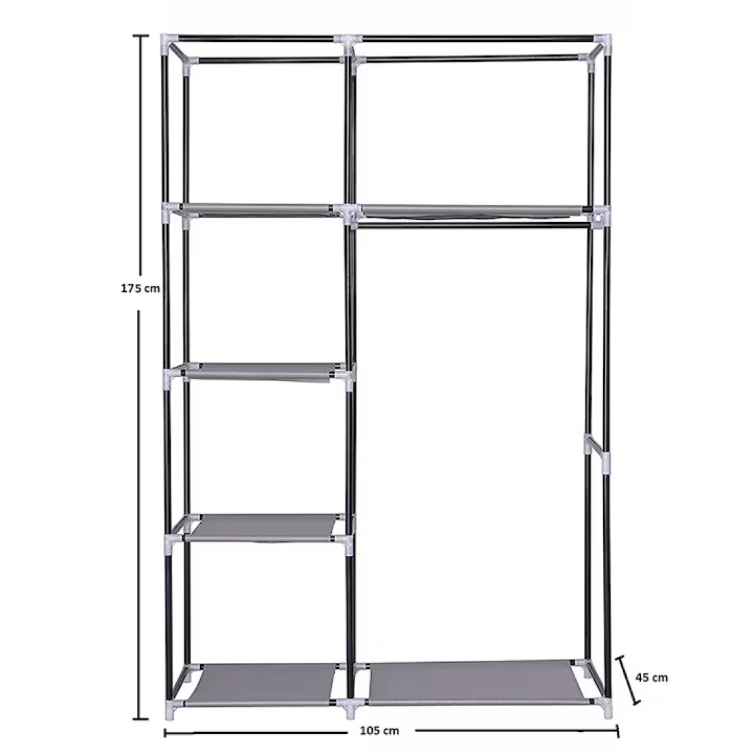 DULAP TEXTIL 90X45X170 CM