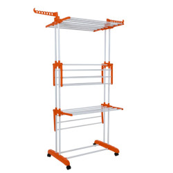 SUPORT PENTRU HAINE / USCATOR DE RUFE, 3 RAFTURI, CAPACITATE 40 KG