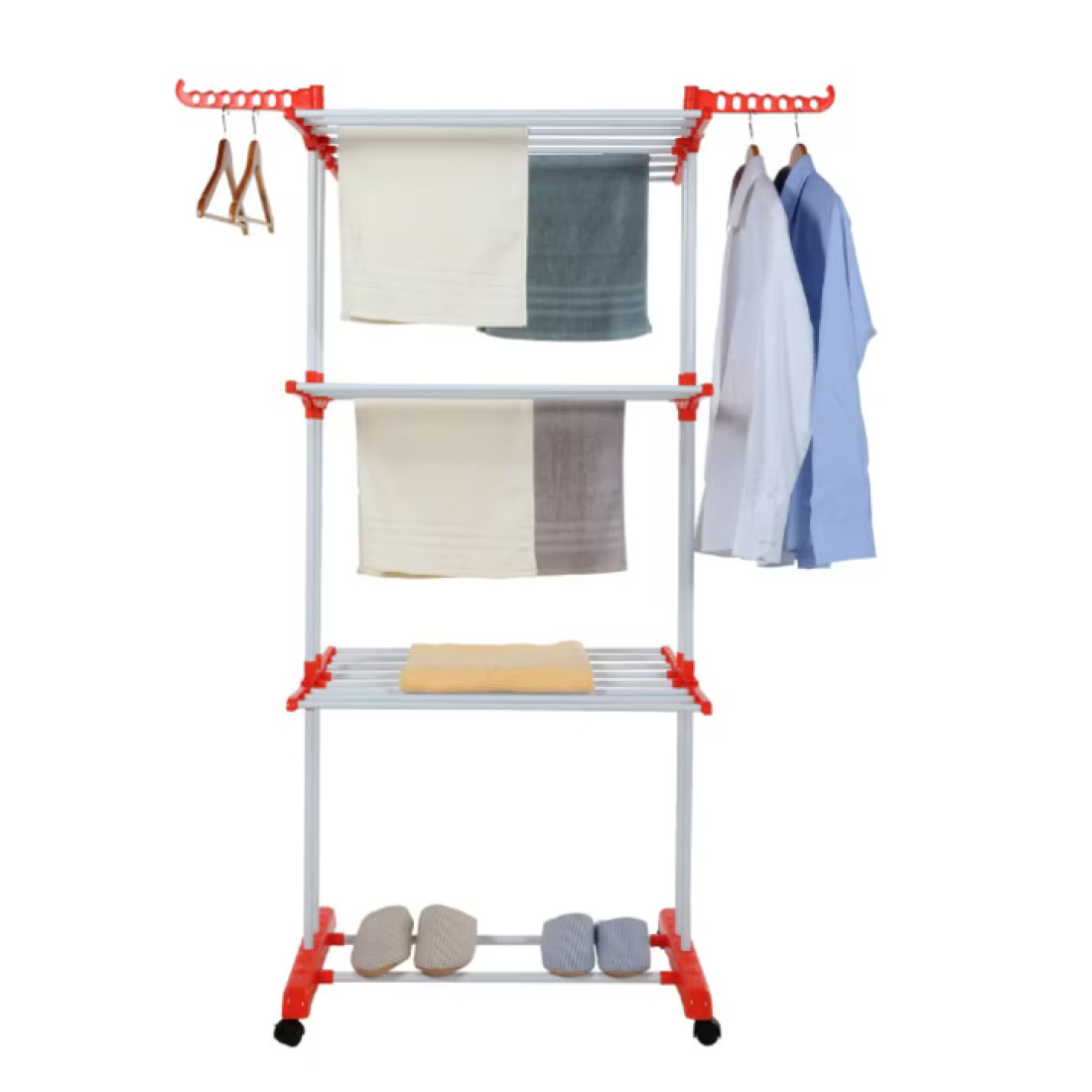SUPORT PENTRU HAINE / USCATOR DE RUFE, 3 RAFTURI, CAPACITATE 40 KG