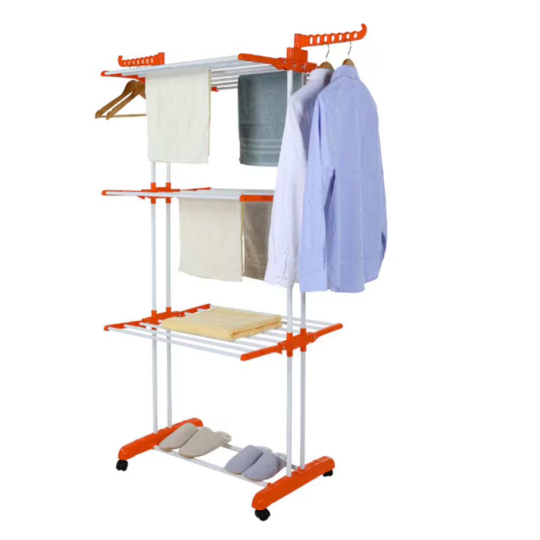 SUPORT PENTRU HAINE / USCATOR DE RUFE, 3 RAFTURI, CAPACITATE 40 KG