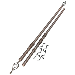 Galerie telescopica perdea sau draperie, dubla, metalica, bronz, cu lungime reglabila, 160-300 cm