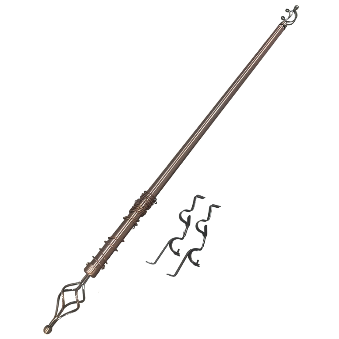 Galerie telescopica perdea sau draperie, metalica, bronz, cu lungime reglabila, 300 cm