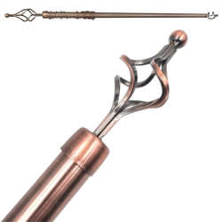 Galerie telescopica perdea sau draperie, metalica, bronz, cu lungime reglabila, 100-200 cm