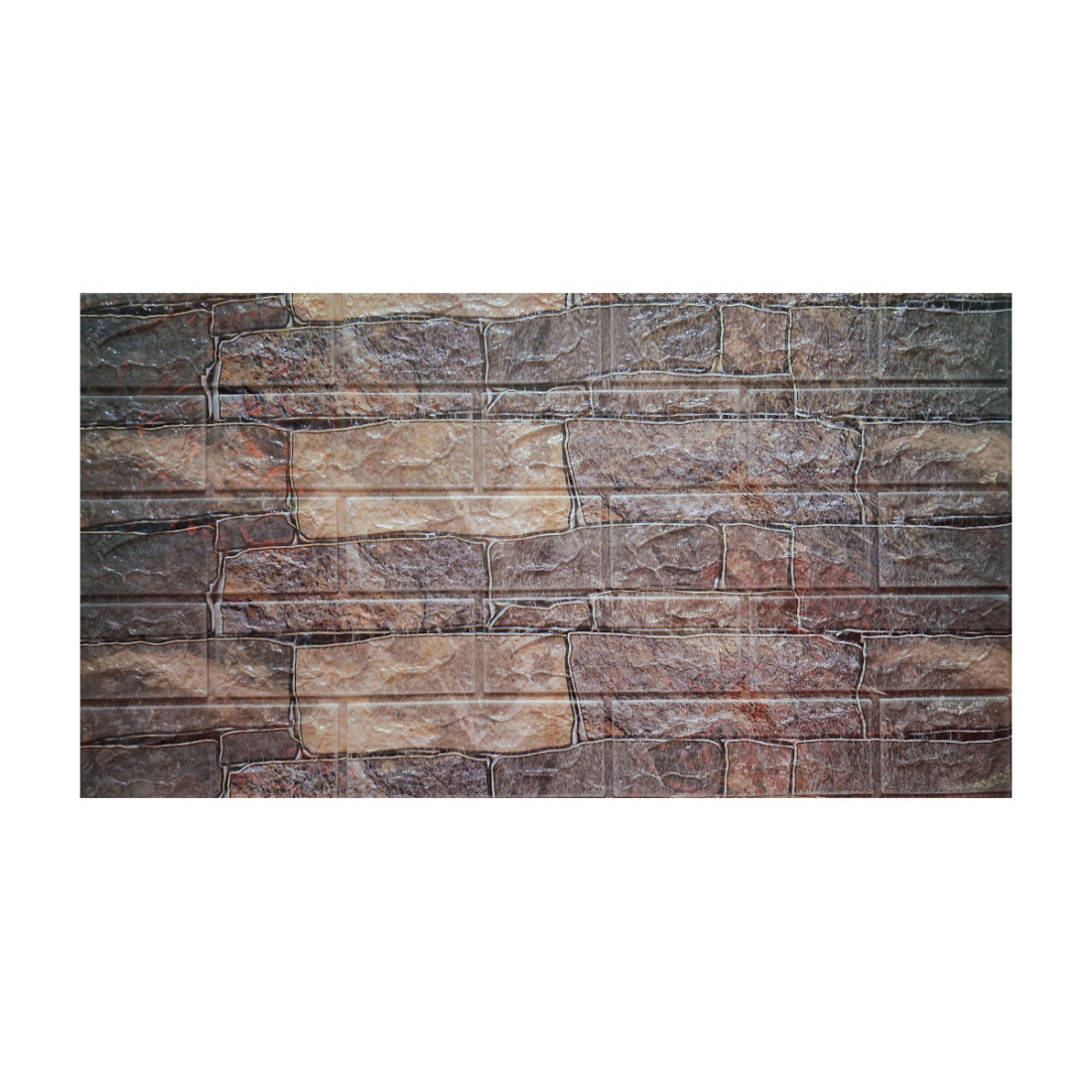 Tapet autocolant 3D design piatra, 70x77cm pentru bucatarie, baie, multicolor, usor de aplicat