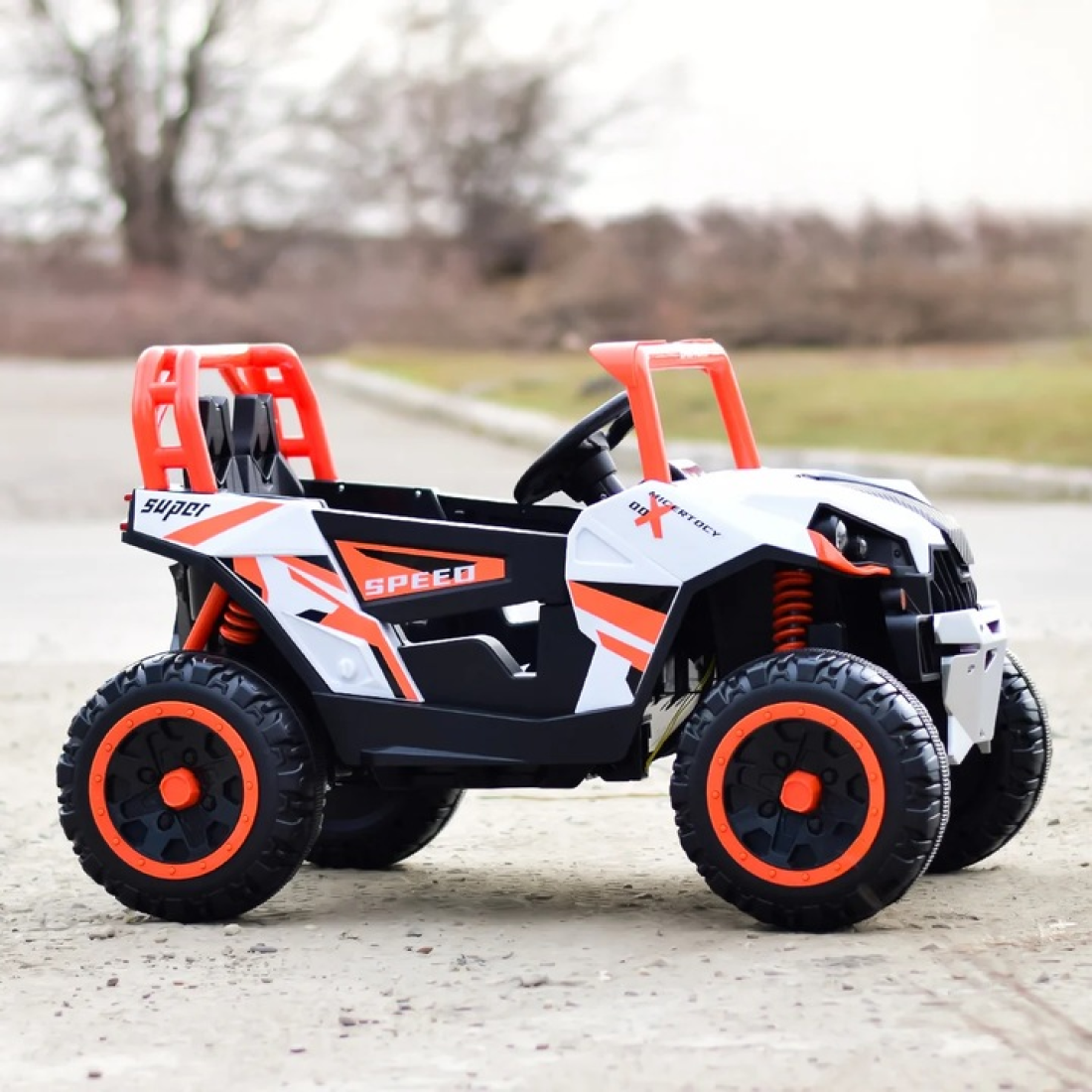 Masinuta electrica copii 2 motoare, Portocalie, RDB-WMT-1800