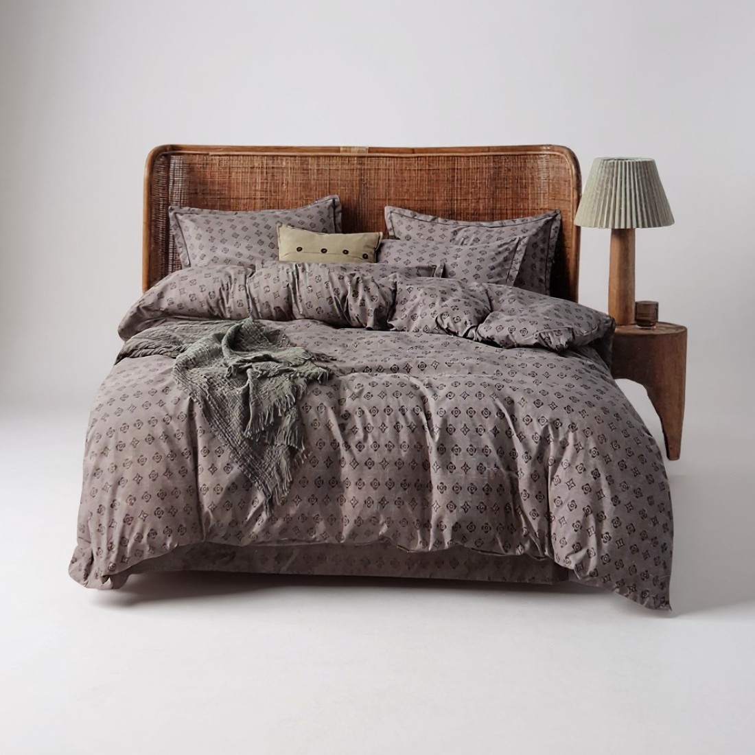 Lenjerie de Pat, 4 Piese din Bumbac 245 X 230 cm