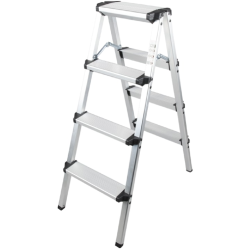 Scara dubla aluminiu cu 4 trepte