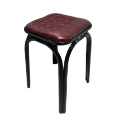 Taburet bucatarie, cadru metal, stivuibil, Rosu