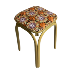 Taburet bucatarie, cadru metal, stivuibil, Floral 