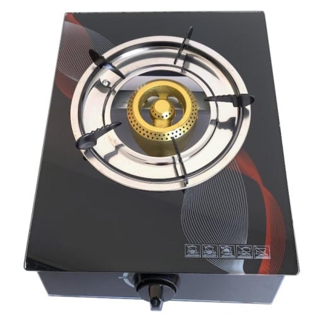 Aragaz din sticla securizata cu un ochi.