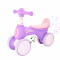 Bicicleta pentru copii cu varsta 1-3 ani, fara pedale cu roti silentioase, cu muzica si baloane de sapun, violet
