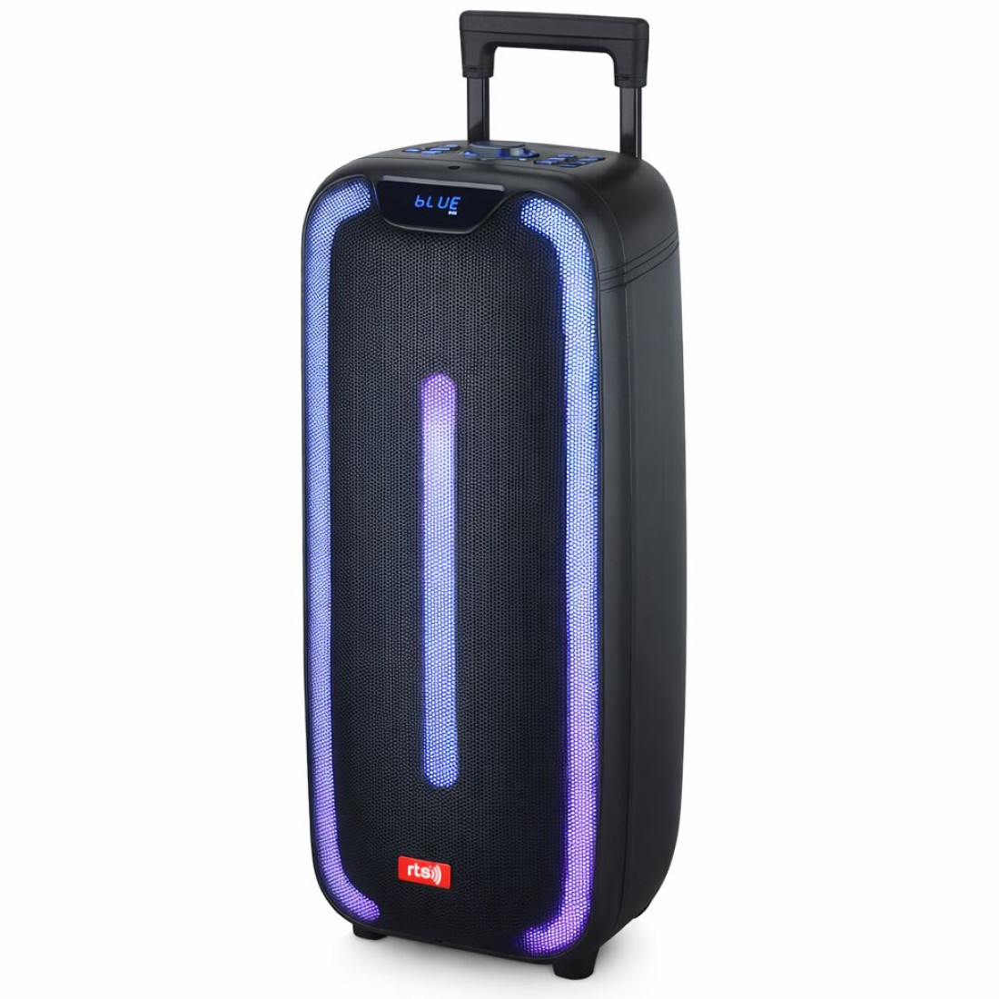 Boxa portabila RTS-2807, tip troler cu roti, 60W, Bluetooth, USB, TF, Radio FM, AUX, Telecomanda, Cablu AV, Microfon cu fir