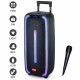 Boxa portabila RTS-2807, tip troler cu roti, 60W, Bluetooth, USB, TF, Radio FM, AUX, Telecomanda, Cablu AV, Microfon cu fir