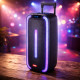 Boxa portabila RTS-2807, tip troler cu roti, 60W, Bluetooth, USB, TF, Radio FM, AUX, Telecomanda, Cablu AV, Microfon cu fir