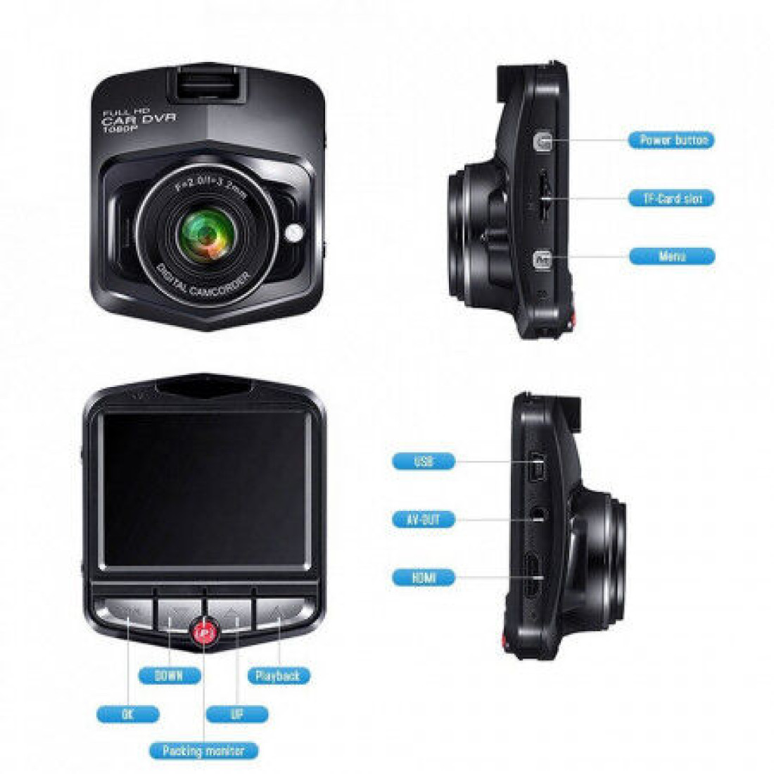 Camera auto Blackbox DVR, Full HD, 1080p, Supraveghere si Siguranta Sporita in Timpul Condusului