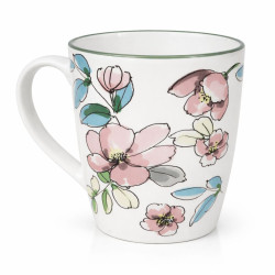 Cana ceramica, model flori, 10 cm