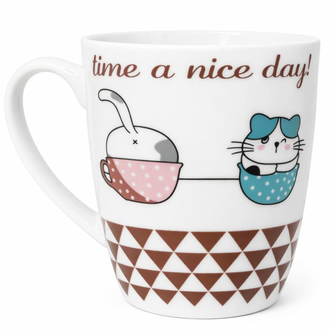 Cana ceramica cu pisicute, 10 cm