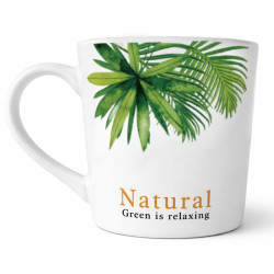 Cana ceramica, model palmier, Green is relaxing, 10 cm