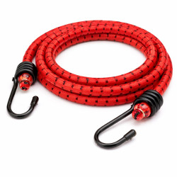 Coarda elastica auto pentru fixarea bagajelor cu carlig, 1.5 m, rosie