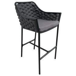 Fotoliu pentru exterior, Gri, 55x60x103 cm