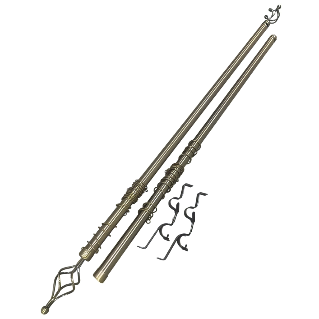 Galerie telescopica perdea sau draperie, dubla, metalica, auriu, cu lungime reglabila, 200cm