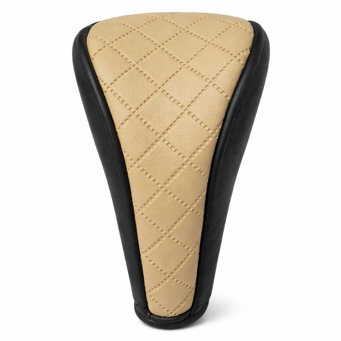 Husa schimbator viteze auto cu fermoar, 12 cm, bej cu negru