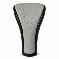 Husa schimbator viteze auto cu fermoar, 12 cm, gri cu negru