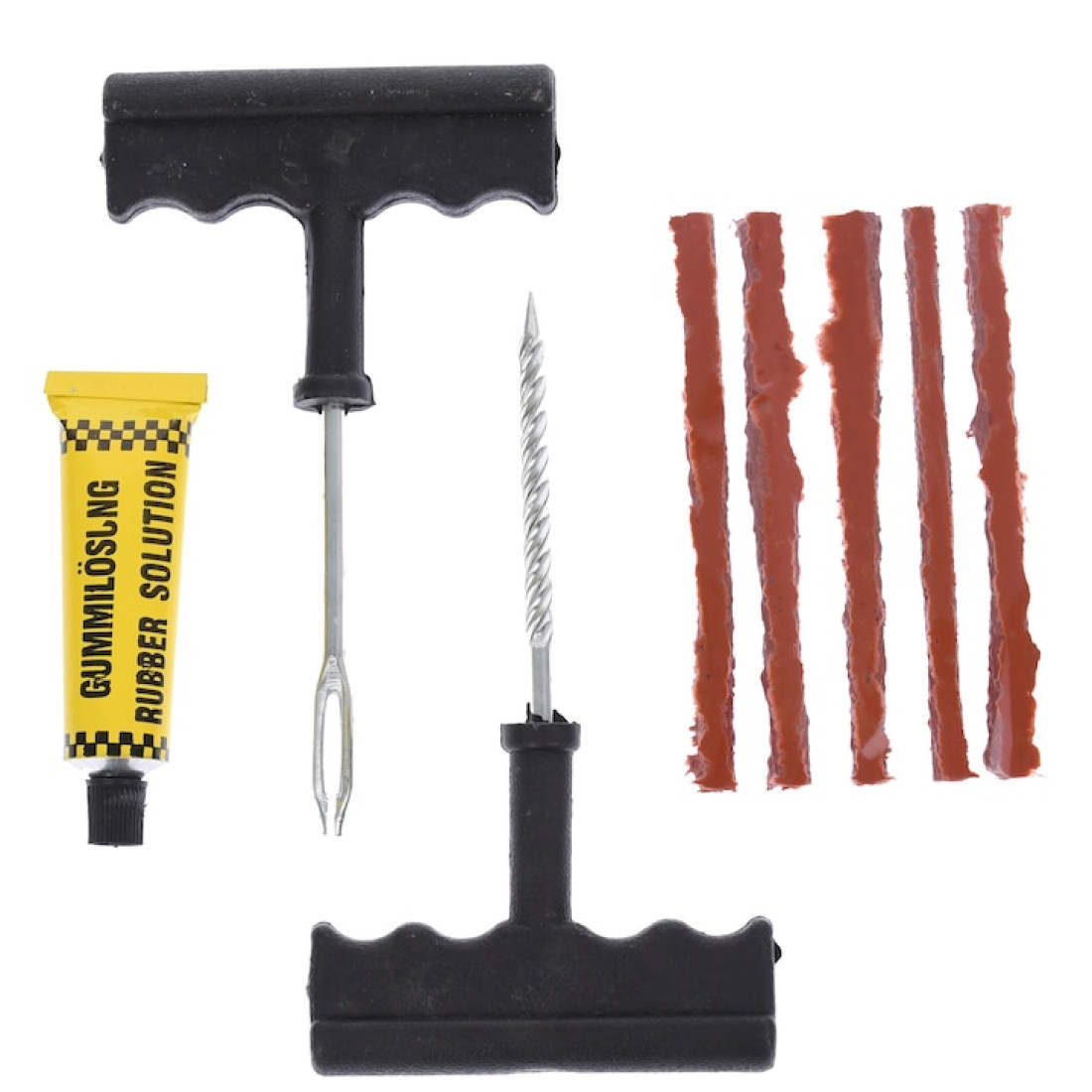 Kit vulcanizare auto la rece, depanare cu snur, adeziv cauciuc, reparare anvelope